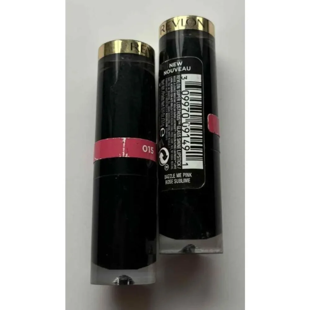 Revlon Super Lustrous Shine Lipstick 015 Dazzle Me Pink Lot of 2